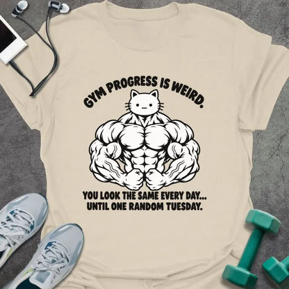 T-Shirt Natural / S Kitty Swole T-Shirt