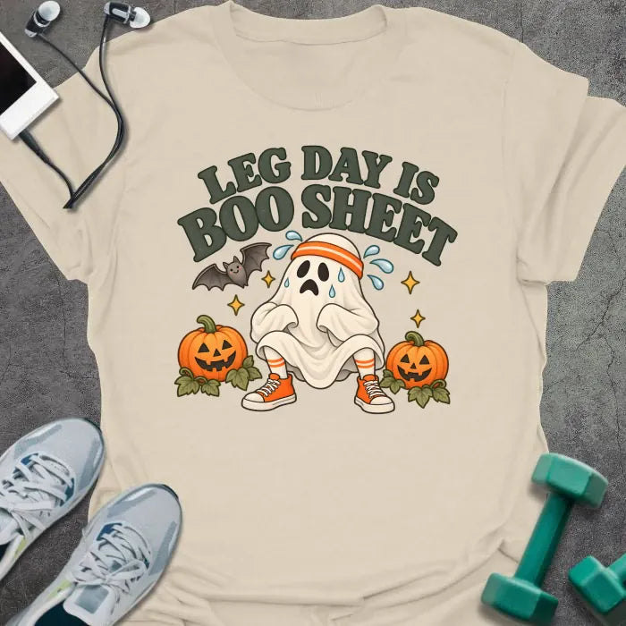 T-Shirt Natural / S Leg Day Boo T-Shirt