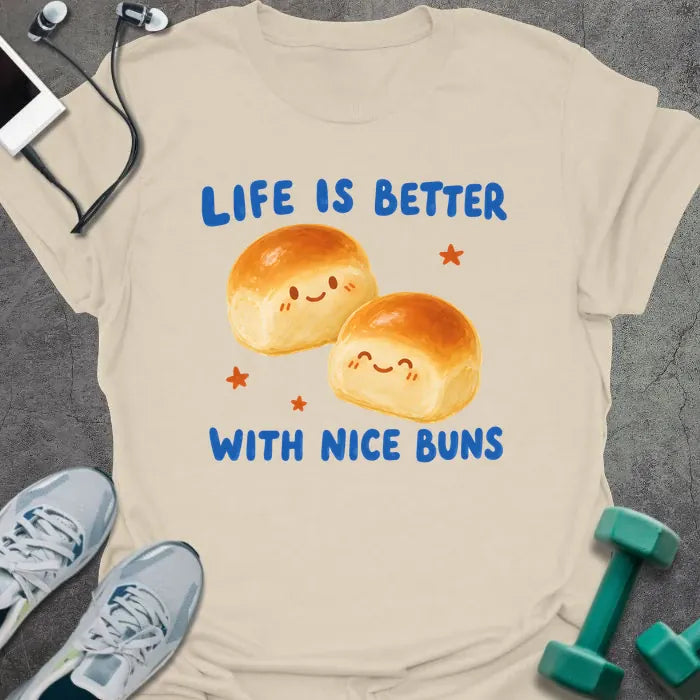 T-Shirt Natural / S Nice Buns T-Shirt