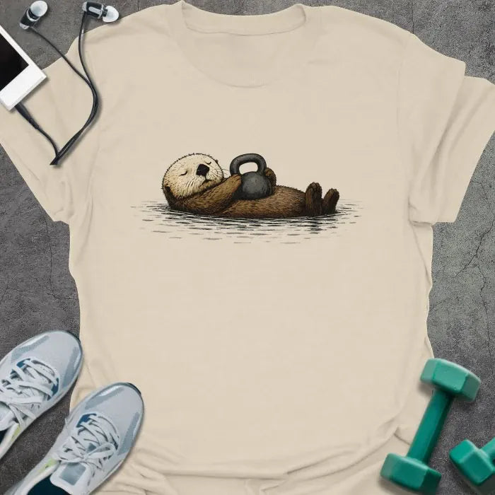 T-Shirt Natural / S Otter Kettlebell T-Shirt