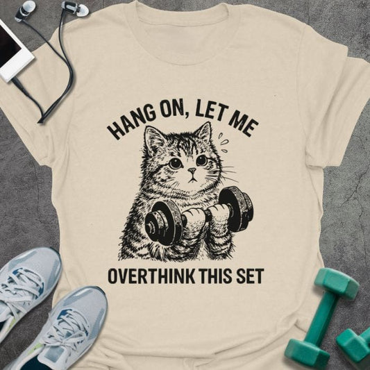 T-Shirt Natural / S Overthink Cat T-Shirt