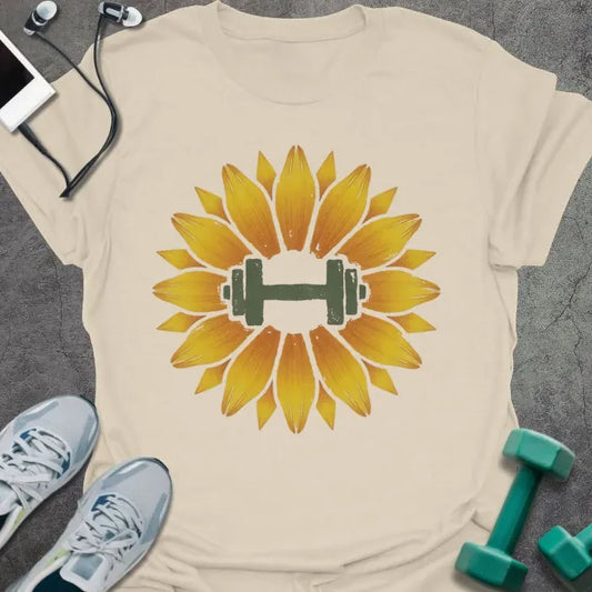 T-Shirt Natural / S Sunflower Dumbbell T-Shirt