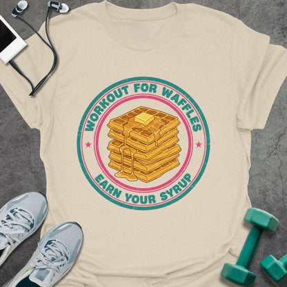 T-Shirt Natural / S Workout Waffles T-Shirt