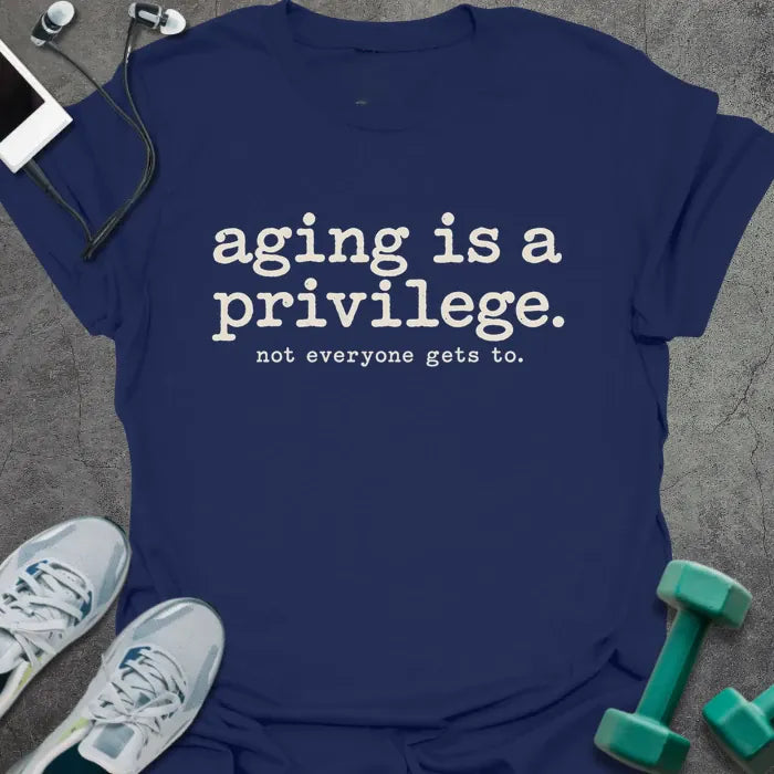 T-Shirt Navy / M Aging Privilege T-Shirt