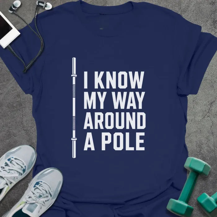 T-Shirt Navy / S Around Pole T-Shirt