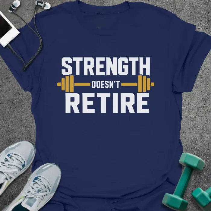 T-Shirt Navy / S Barbell Retired T-Shirt
