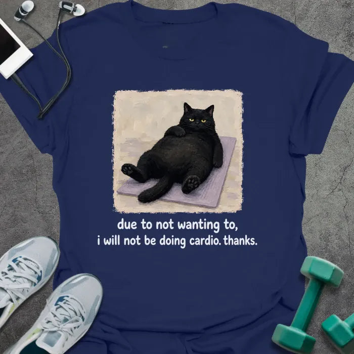 T-Shirt Navy / S Cardio Cat T-Shirt