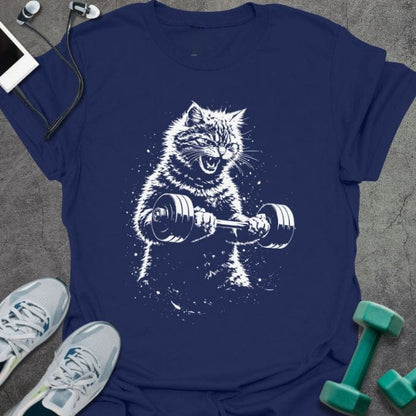 T-Shirt Navy / S Cat Curl T-Shirt