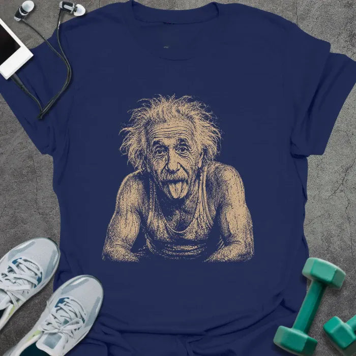 T-Shirt Navy / S Einstein Exhausted T-Shirt