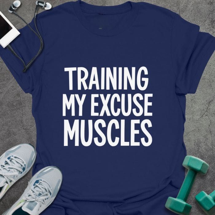 T-Shirt Navy / S Excuse Muscles T-Shirt
