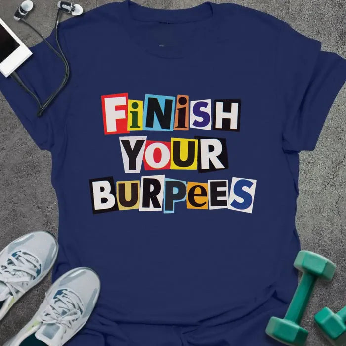 T-Shirt Navy / S Finish Burpees T-Shirt