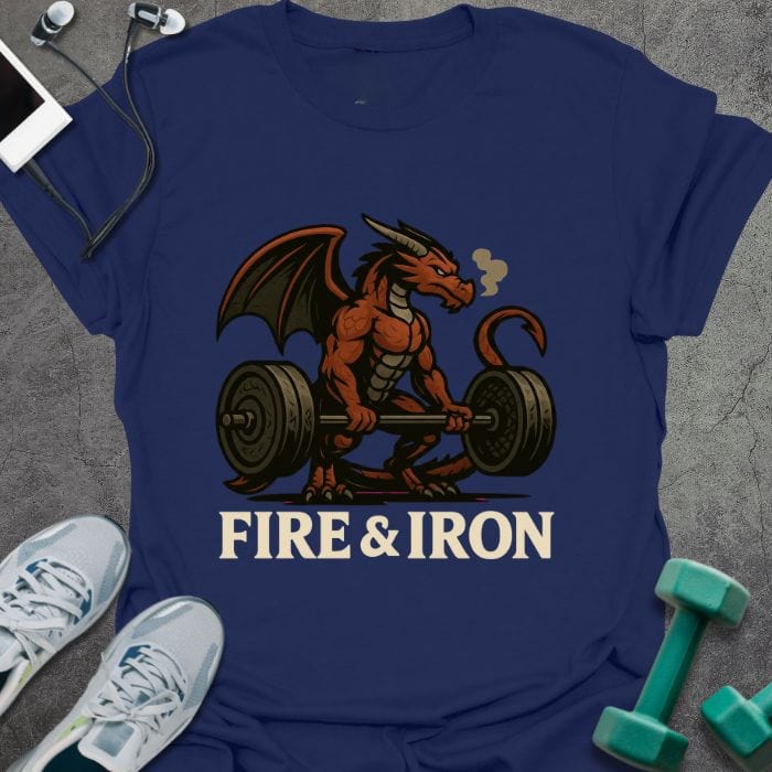 T-Shirt Navy / S Fire And Iron T-Shirt