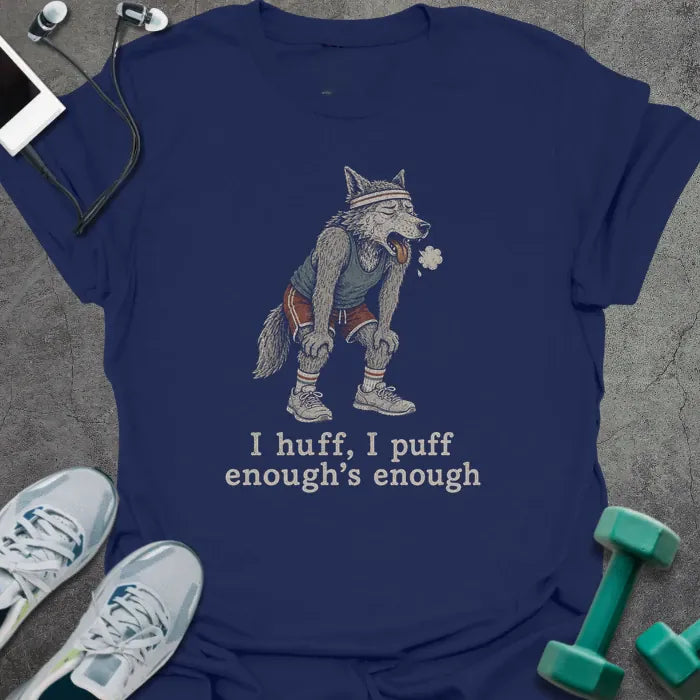 T-Shirt Navy / S Huffing Wolf T-Shirt