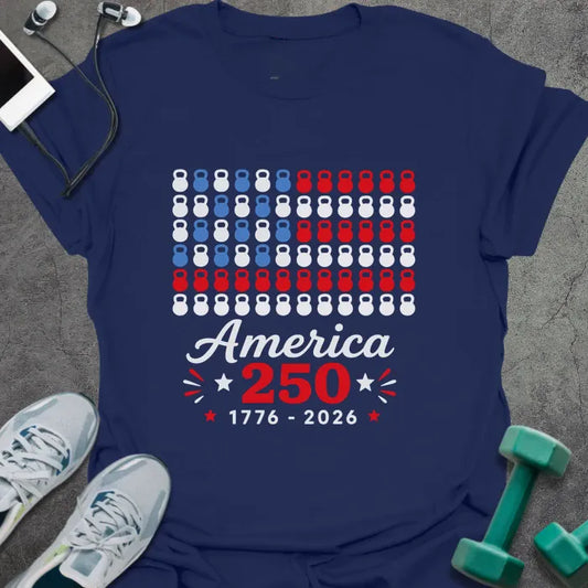 T-Shirt Navy / S Kettlebell Flag T-Shirt