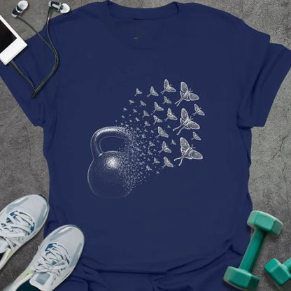 T-Shirt Navy / S Kettlebell Lunar Moth T-Shirt