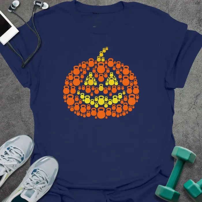 T-Shirt Navy / S Kettlebell Pumpkin T-Shirt