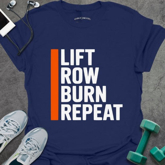 T-Shirt Navy / S Lift Row Burn T-Shirt