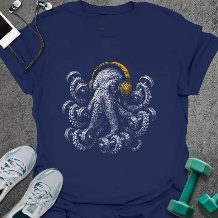 T-Shirt Navy / S Octo Headphones T-Shirt