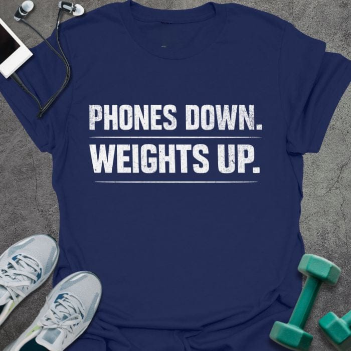 T-Shirt Navy / S Phones Down T-Shirt