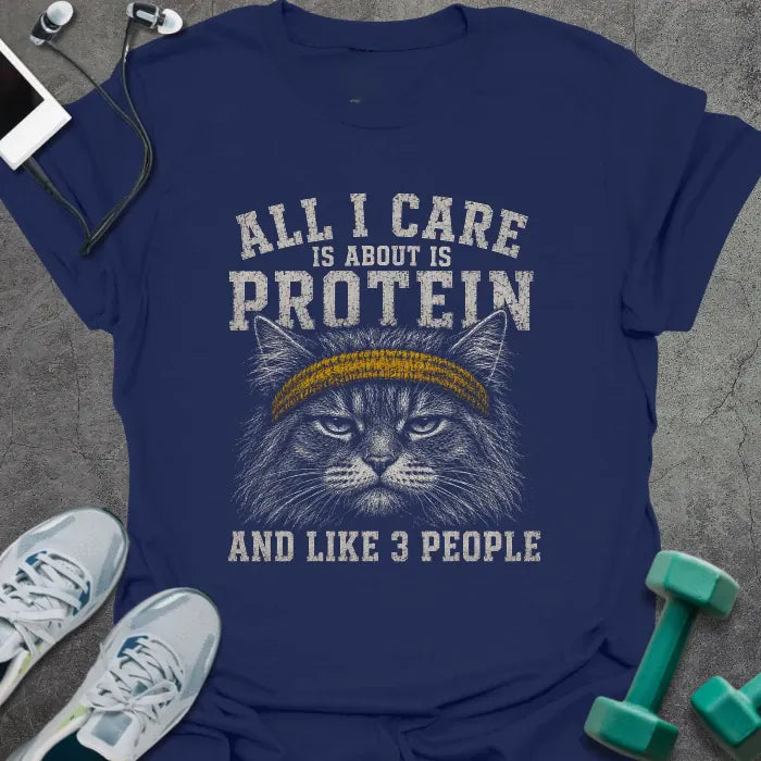T-Shirt Navy / S Protein Cat T-Shirt