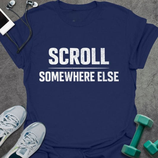T-Shirt Navy / S Scroll Elsewhere T-Shirt