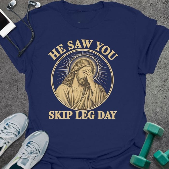 T-Shirt Navy / S Skip Leg Day T-Shirt