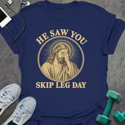T-Shirt Navy / S Skip Leg Day T-Shirt