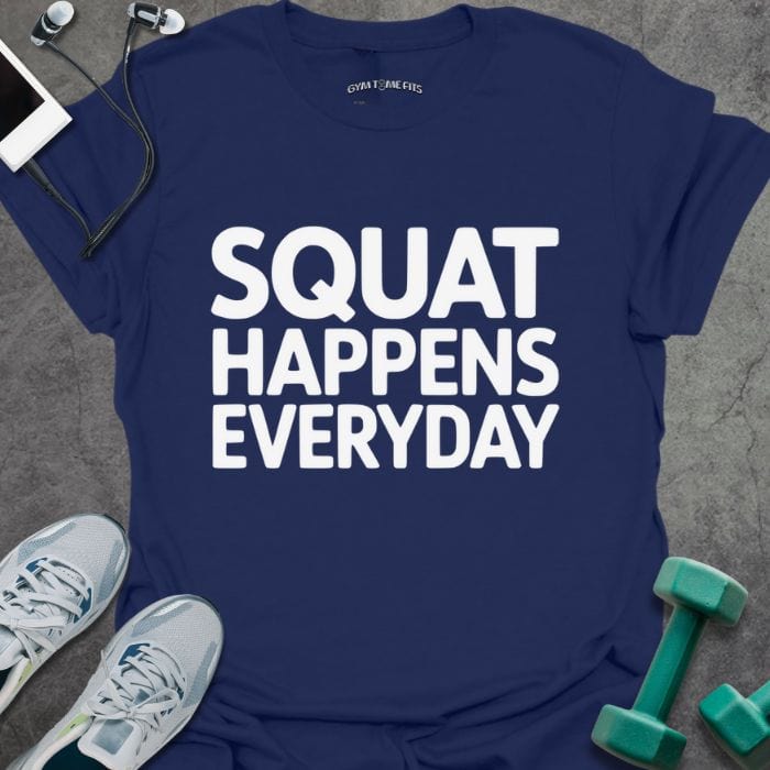 T-Shirt Navy / S Squat Happens T-Shirt