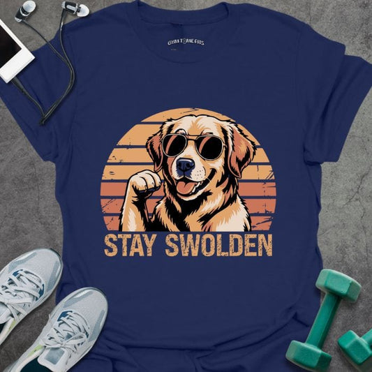 T-Shirt Navy / S Stay Swolden T-Shirt