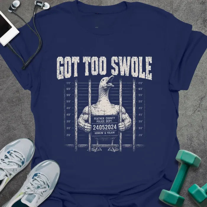 T-Shirt Navy / S Swole Goose T-Shirt