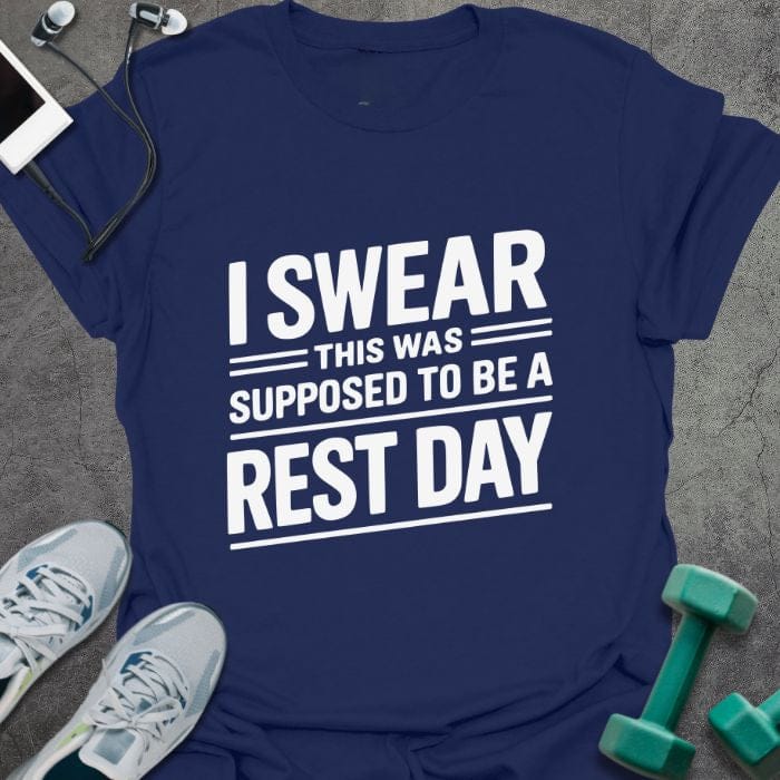 T-Shirt Navy / S Was Rest Day T-Shirt