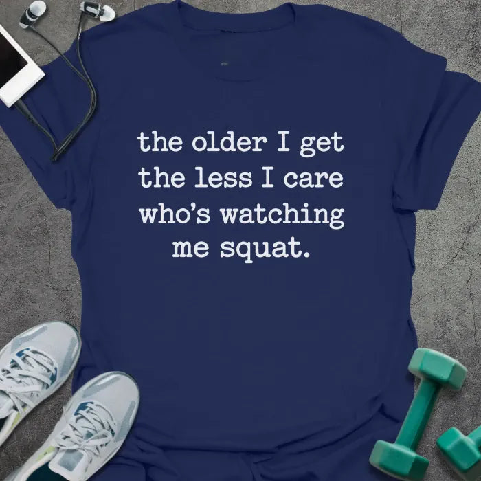 T-Shirt Navy / S Watching Me Squat T-Shirt