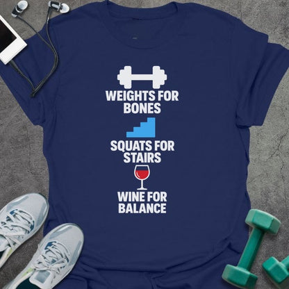 T-Shirt Navy / S Weights For Bones T-Shirt
