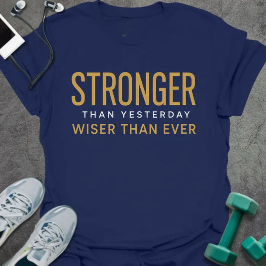 T-Shirt Navy / S Wiser Stronger T-Shirt