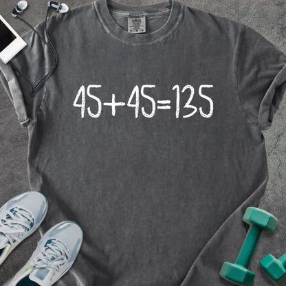 Pepper t-shirt printed with "45+45 135"