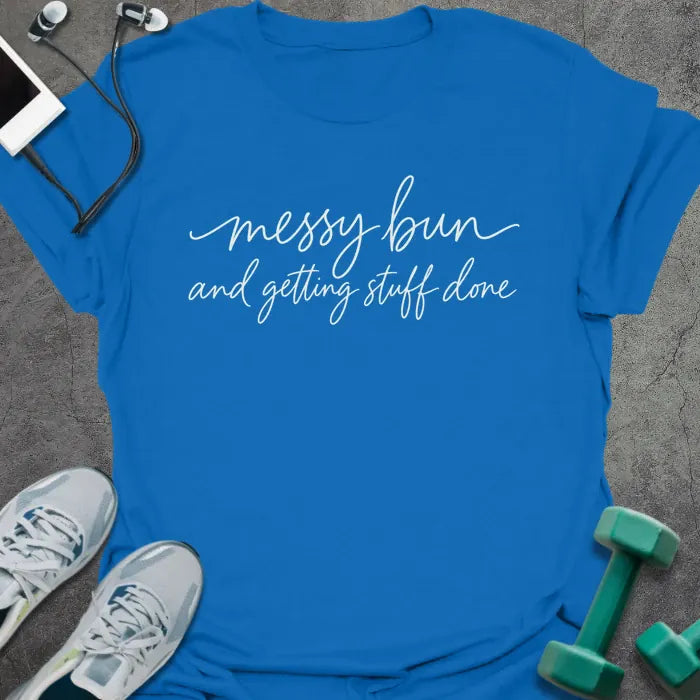 T-Shirt Royal / M Messy Bun T-Shirt