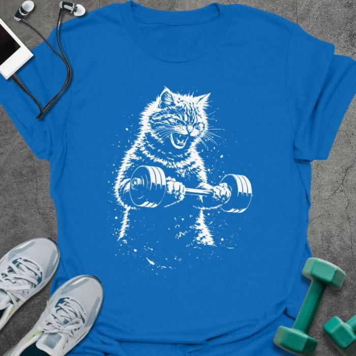 T-Shirt Royal / S Cat Curl T-Shirt