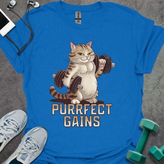 T-Shirt Royal / S Purrfect Gains T-Shirt