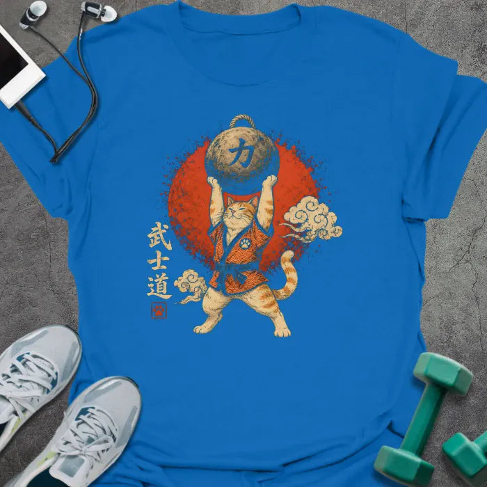 T-Shirt Royal / S Samurai Cat T-Shirt