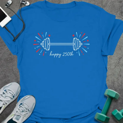 T-Shirt Royal / XS Barbell Fireworks T-Shirt