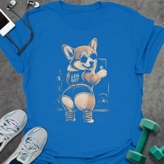 T-Shirt Royal / XS Corgi Selfies T-Shirt