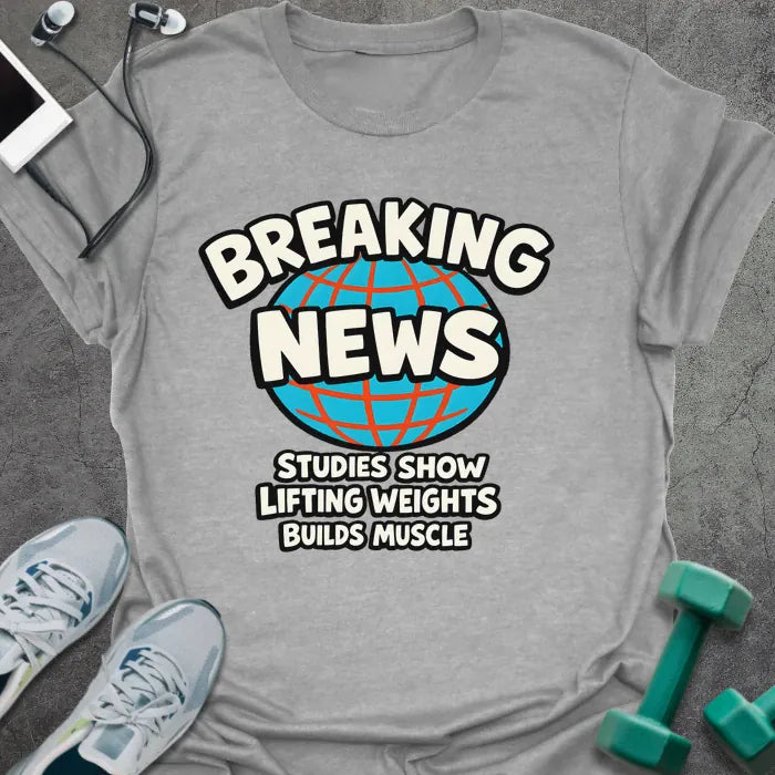 T-Shirt Sport Grey / S Breaking News T-Shirt