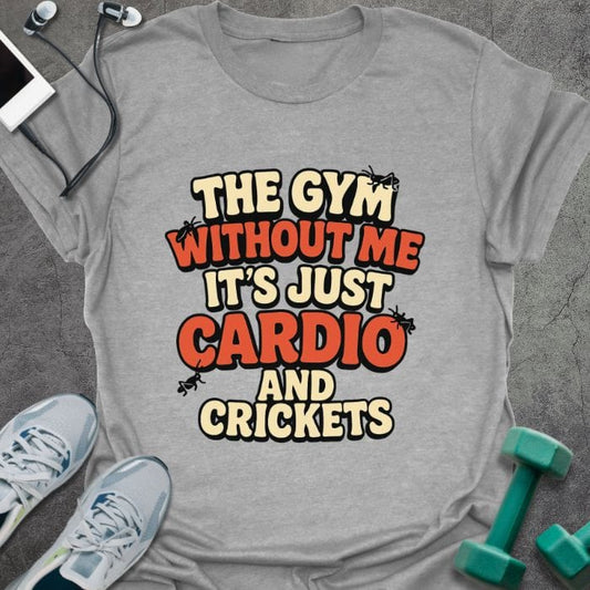 T-Shirt Sport Grey / S Cardio And Crickets T-Shirt