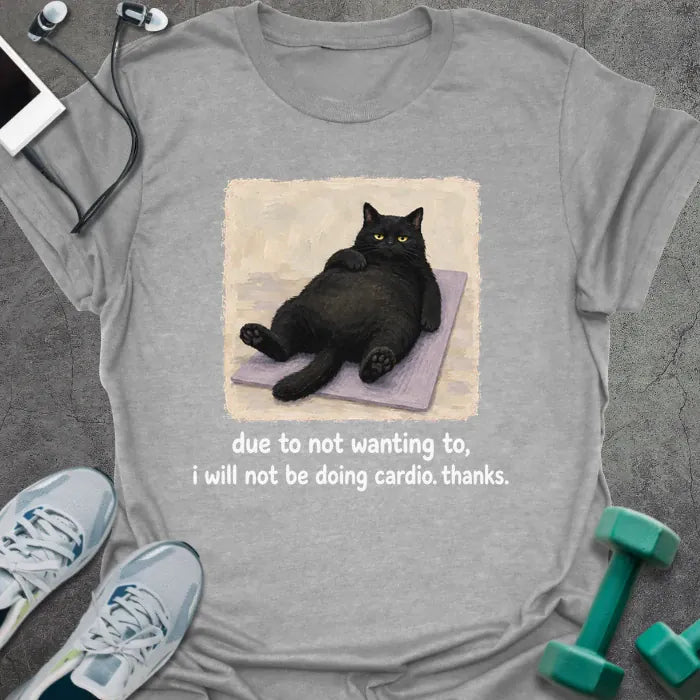 T-Shirt Sport Grey / S Cardio Cat T-Shirt