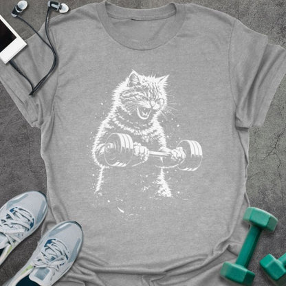 T-Shirt Sport Grey / S Cat Curl T-Shirt
