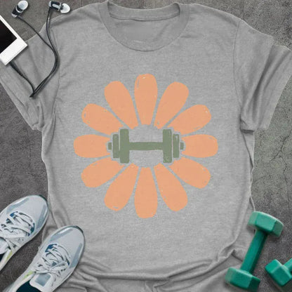 T-Shirt Sport Grey / S Dumbbell Flower T-Shirt