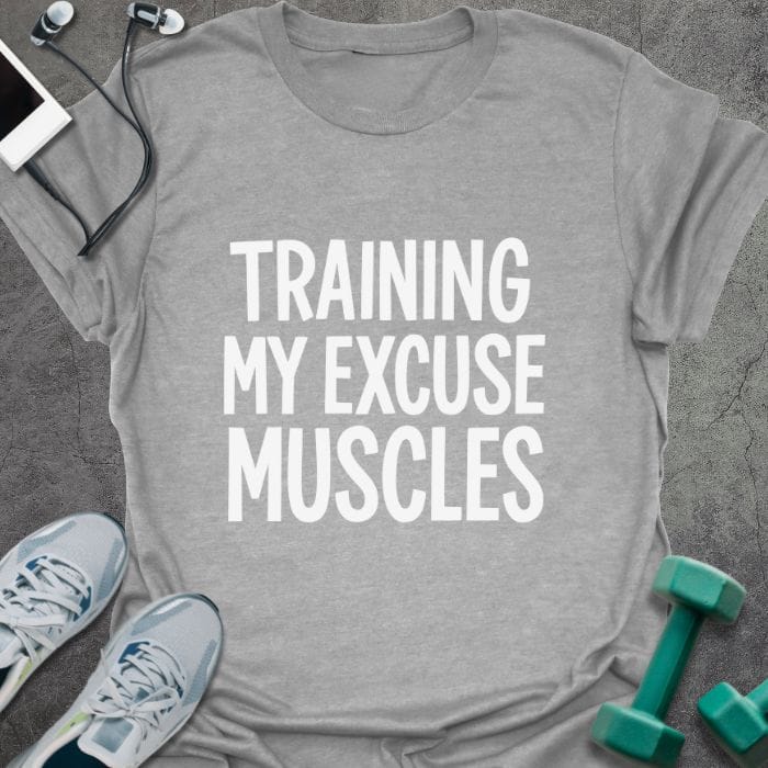 T-Shirt Sport Grey / S Excuse Muscles T-Shirt
