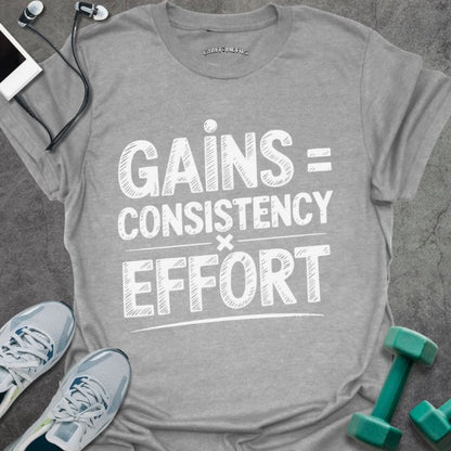 T-Shirt Sport Grey / S Gains Equal T-Shirt