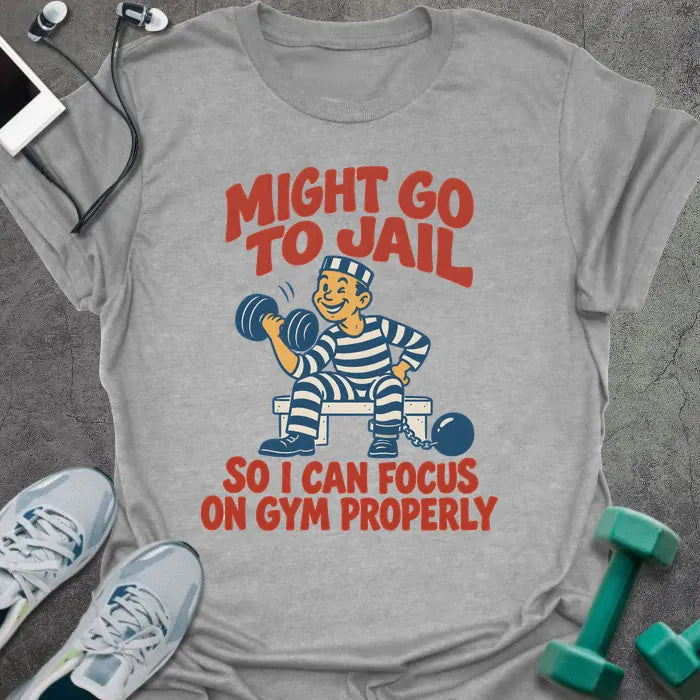 T-Shirt Sport Grey / S Go Jail T-Shirt