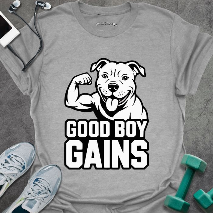 T-Shirt Sport Grey / S Good Boy Gains T-Shirt